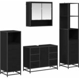  Set namještaja za kupaonicu 4 kom. Crni hrast 80 x 33 x 60 cm | shoptok.hr