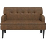  Klupa s naslonom smeđa 112 x 65,5 x 75 cm umjetna brušena koža | shoptok.hr