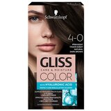 Schwarzkopf Gliss Color permanentna barva za lase odtenek 4-0 Natural Dark Brown Cene