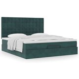  Otomanski posteljni okvir z vzmetnicami zelen 160x200 cm žamet, (22053132) | Shoptok.si