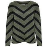 Only Puloverji Eliza Knit - Lizard/Black Zelena Cene