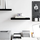  Plutajuća zidna polica visoki sjaj crna 50 x 23 x 3,8 cm MDF | Eponuda.com