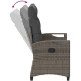  Vrtna klupa s jastukom Siva i tamno siva 105 x 60 x 112 cm - siva i tamnosiva | shoptok.hr