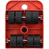  Kotačići za namještaj 8 kom s podizačima crveni 9,8 x 7,5 x 3 cm 150 kg | shoptok.hr