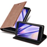 Cadorabo Ohišje, združljivo z Sony Xperia Z3 COMPACT v kapučino rjava - Zaščitni ovitek z magnetnim zapiranjem, stoječo funkcijo in režo za kartice, (20558307) | Shoptok.si