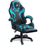 Specter 242902 gaming stol s oporo za noge – črno-modra