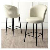 Hanah home alte - cream, black creamblack bar stool set (2 pieces) | ePonuda.com