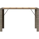  Vrtni barski stol s drvenom pločom sivi 185x80x110 cm poliratan | shoptok.hr