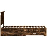  Konstrukcija postelje Siv hrast in srebrna 75 x 190 cm, (5000103368) | Shoptok.si