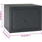vidaXL sef z zaklepom temno siv 17x23x17 cm jeklo Cene