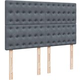  Krevet s oprugama i madracem tamnosivi 140x190 cm baršunasti | shoptok.hr