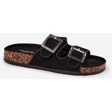 Boto Women's Sandals With Buckles On Cork Sole Black Sercele | Shoptok.si