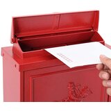 Stenska Poštna Škatla Rdeča 29 x 13 x 41 cm Lit aluminij, (5000133022) | Shoptok.si