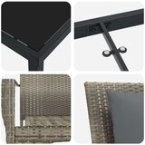 vidaXL 7-dijelni vrtni blagovaonski set s jastučićima siva poliratan | shoptok.hr