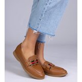 Gemre Brown eco-leather moccasins with Kalenda ornament | Shoptok.si