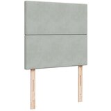 vidaXL Box spring postelja z vzmetnico svetlo siva 90x200 cm žamet | Shoptok.si
