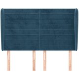  Uzglavlje s ušima tamnoplavo 147x23x118/128 cm baršunasto | shoptok.hr