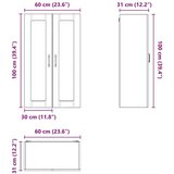  Zidni kuhinjski ormarić Sivi hrast sonoma 60 x 31 x 100 cm | shoptok.hr