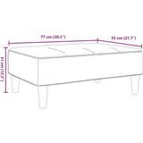 vidaXL Tabure crni 77x55x31 cm od tkanine | shoptok.hr