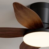 Brilagi LED prigušiva stropni ventilator LED/32W/230V 95 cm crna/braon + daljinski upravljač | Eponuda.com