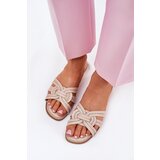 Boto Women's Flat Sandals With Intertwining Straps Beige Acimine | Shoptok.si