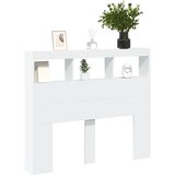 Ormarić za uzglavlje s LED svjetlima bijeli 120 x 17 x 102 cm | Eponuda.com