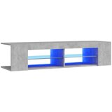 TV ormarić s LED svjetlima siva boja betona 135 x 39 x 30 cm | shoptok.hr