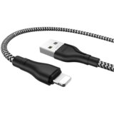  USB kabal BOROFONE BU39 Rio Transparent Discovery Edition charging data cable 1,2m, 2,4A iPhone/lightning black | Eponuda.ba