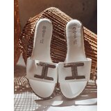 DStreet Klapki damskie GOLDISH białe | Shoptok.si