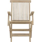  Sklopive vrtne stolice 2 kom sive 56x61x89 cm masivna tikovina | shoptok.hr