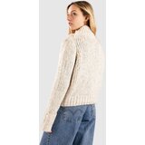 24COLOURS Knitted Full Zip Pulover beige | Shoptok.si