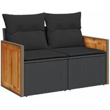  12-dijelni set vrtnih sofa od poliratana s jastucima crni | shoptok.hr