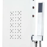 PANEL za tuš enota aluminij 20x44x130 cm bel | Shoptok.si