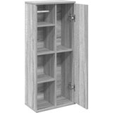 vidaXL Kopalniška omarica z držalom za zvitke siva sonoma 39x22x90 cm | Shoptok.si