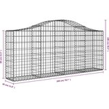 Lučne gabionske košare 9 kom 200x30x80/100 cm pocinčano željezo Cijene