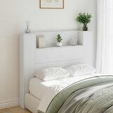  Uzglavlje s pohranom S LED svjetlom Bijelo Konstruirano drvo | shoptok.hr
