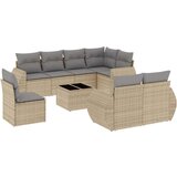  9-dijelni set vrtnih sofa s jastucima bež od poliratana | shoptok.hr