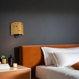 Opviq bambu 02 abajurlu oval aplik wooden wall lamp Cene