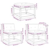  5-dijelni set vrtnih sofa s jastucima bijeli masivna borovina | shoptok.hr