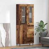 vidaXL Highboard s ladicama 2 pcs Staro drvo Inženjerska drva i staklo | shoptok.hr
