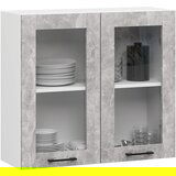 AKORD OLIWIA Kabinet za prikaz W80 H720 BELO / BETON, (21713593) Cene