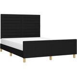  Okvir za krevet bez madraca crni 140 x 190 cm od tkanine | shoptok.hr