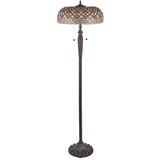 Endon 111921 - Podna lampa Tiffany MILLE FEUX, 2xE27/10W/230V, prečnik 45 cm | Eponuda.com