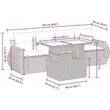 vidaXL Vrtna sedežna garnitura 5-delna z blazinami črn poli ratan | Shoptok.si