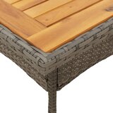  Vrtni stol s pločom od drva bagrema sivi 80x80x75 cm poliratan | shoptok.hr