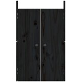  Vanjska kuhinjska vrata MEPPEL 2 kom crna 50x9x82 cm masivna borovina | shoptok.hr