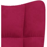  Stolica za opuštanje crvena boja vina baršunasta | shoptok.hr