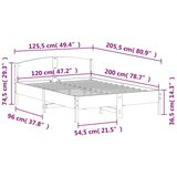  Okvir kreveta bez madraca voštano smeđi 120x200 cm od borovine | shoptok.hr
