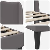  Krevetna konstrukcija Siva 120 x 190 cm Umjetna koža | shoptok.hr