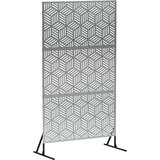  Zaslon za privatnost 100 x 50 x 180 cm Pocinčani čelik Srebrna | shoptok.hr